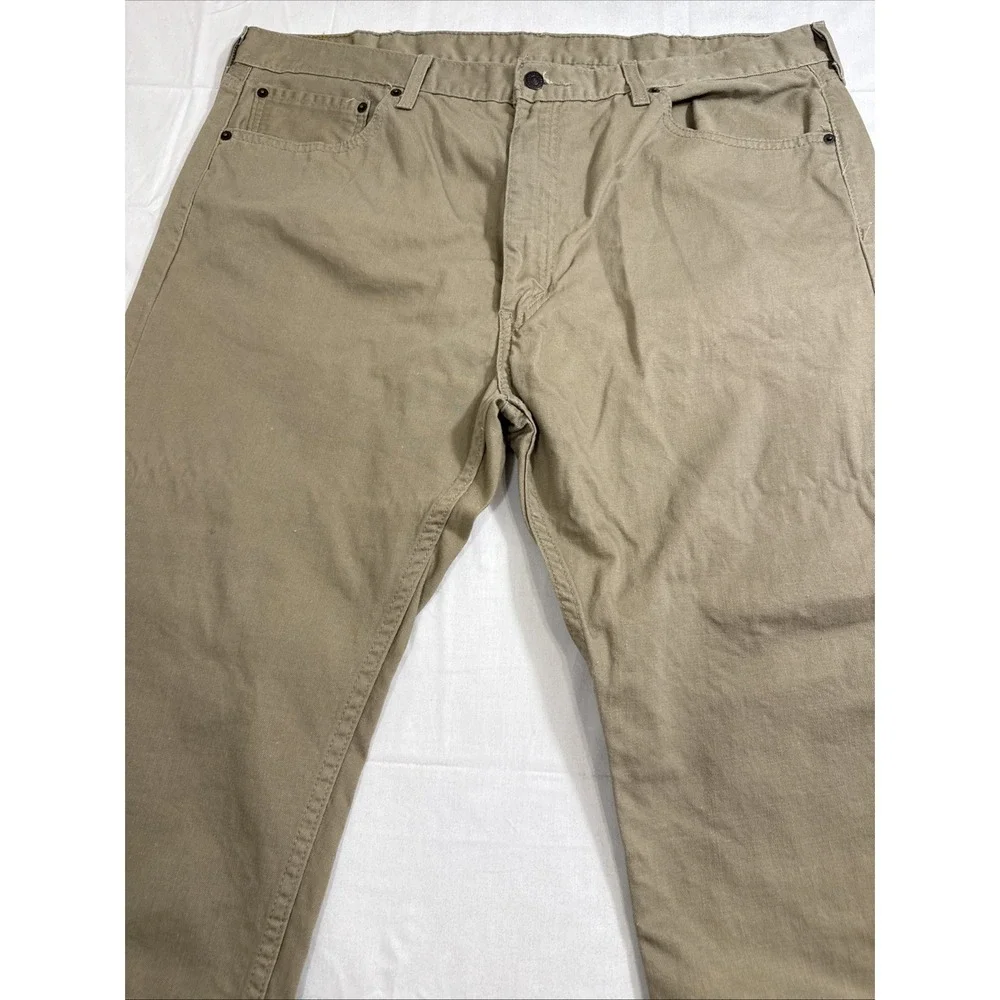 JEANS Levis 505  MENS 40X30 TAN Cotton Blend Stretch Regular Fit Denim Workwear